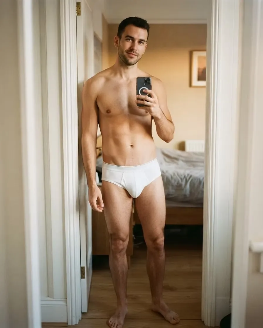Male fantasy chat profile in a mirror selfie